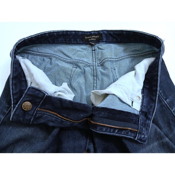 Banana Republic Traveler Jeans Men's 33x34 Blue Denim Pants - Picture 3 of 9